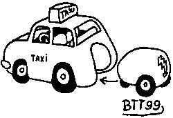 Los taxis eléctricos de Colonia llebavan las baterías en el remolque.