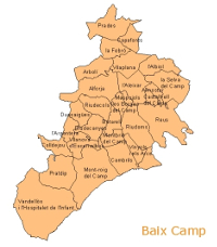 Baix Camp. Mapa.