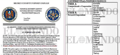 Documento «Sharing computer network operations cryptologic information with foreign partners». El Mundo.