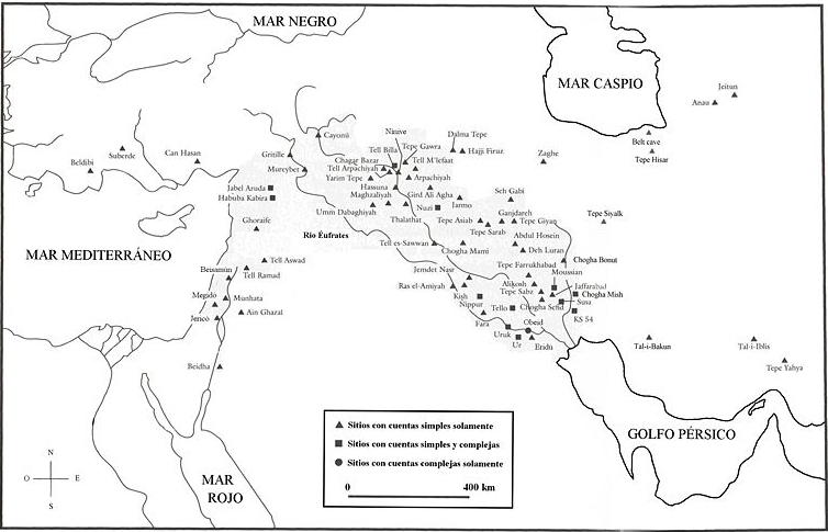 Distribución de cuentas en el Medio Oriente.