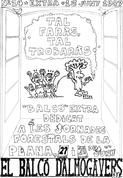 El Balcó d'Almogàvers. Número 14. Tal harás, tal encontrarás. Portada.