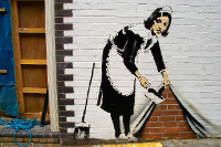 Escombrant a Hoxton, de Bansky.