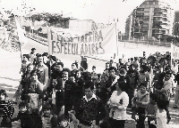 Manifestación contra la especulación en L’Hospitalet de Llobregat. Fuente: Barris en xarxa.