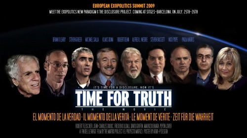 Time for truth. Cartel de documental de la Primera Cumbre Europea de Exopolítica, celebrada en Sitges el 25 y 26 de Julio de 2009. Time for truth. Cartel de documental de la Primera Cumbre Europea de Exopolítica, celebrada en Sitges el 25 y 26 de Julio de 2009.