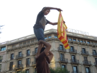 Torre humana con estelada.