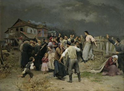 «Víctimes del fanatisme», quadre de Mykola Pymonenko. Domini públic. «Víctimes del fanatisme», quadre de Mykola Pymonenko. Domini públic.